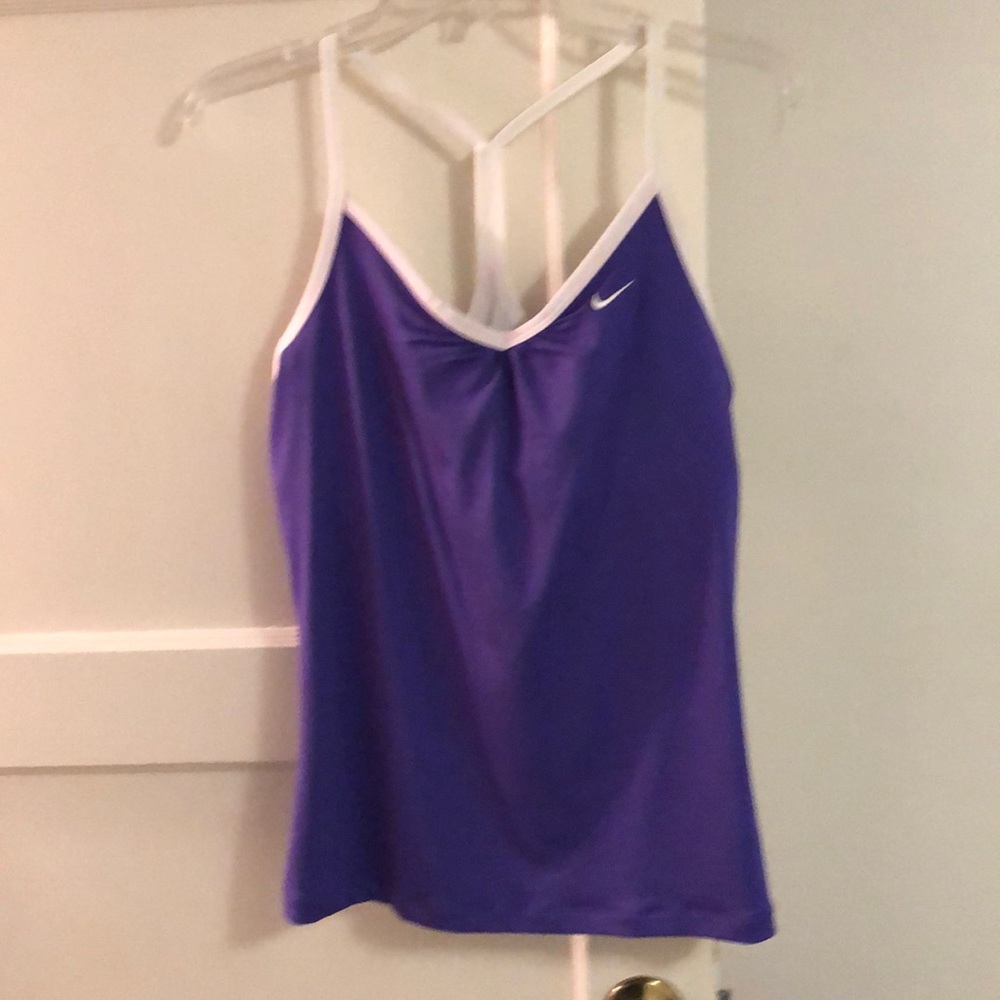 Purple Nike tank and running skirt